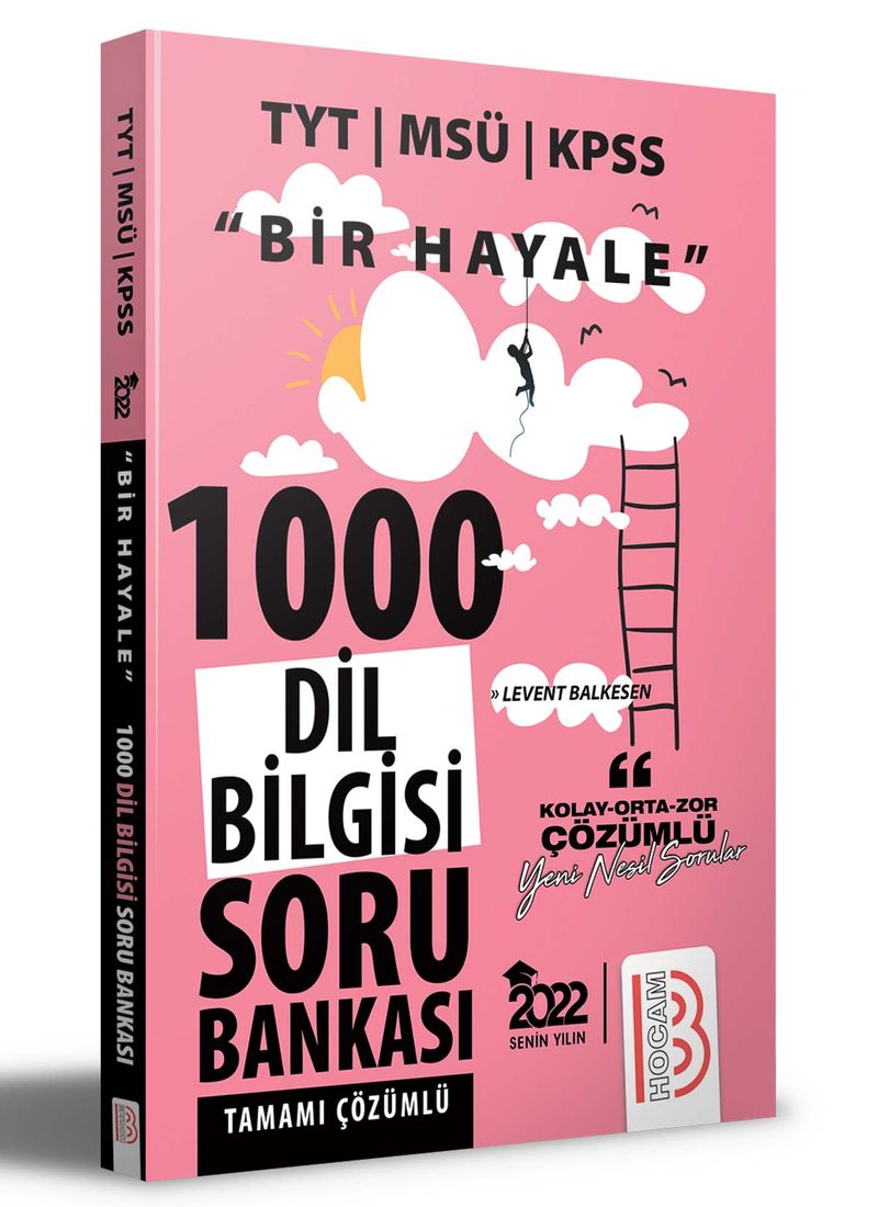 2022 Bir Hayale Serisi TYT - KPSS - MSÜ Dil Bilgisi Tamamı Çözümlü Soru Bankası
