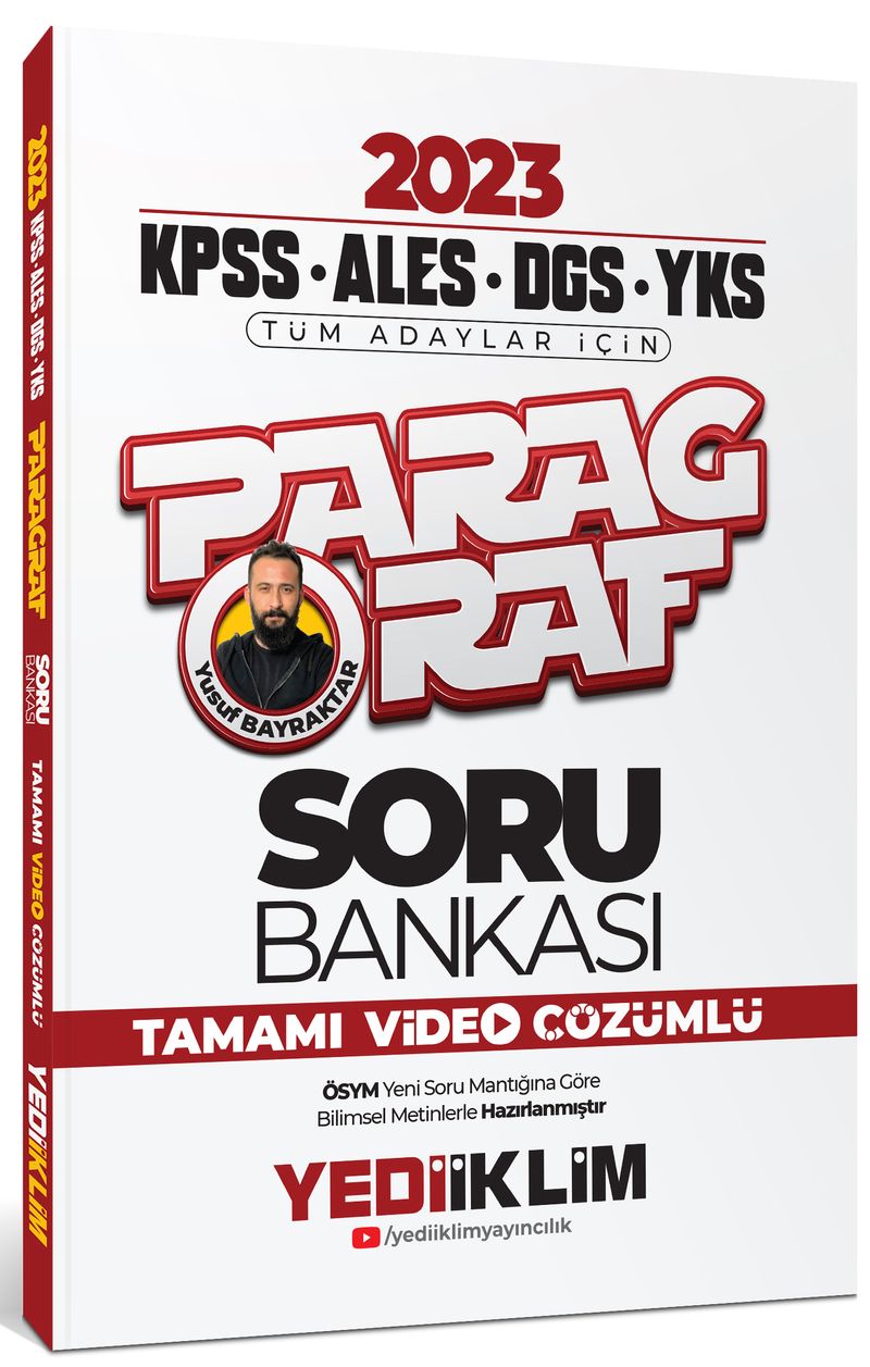 2023 KPSS ALES DGS YKS Tüm Adaylar İçin Paragraf Soru Bankası Tamamı Video Çözümlü