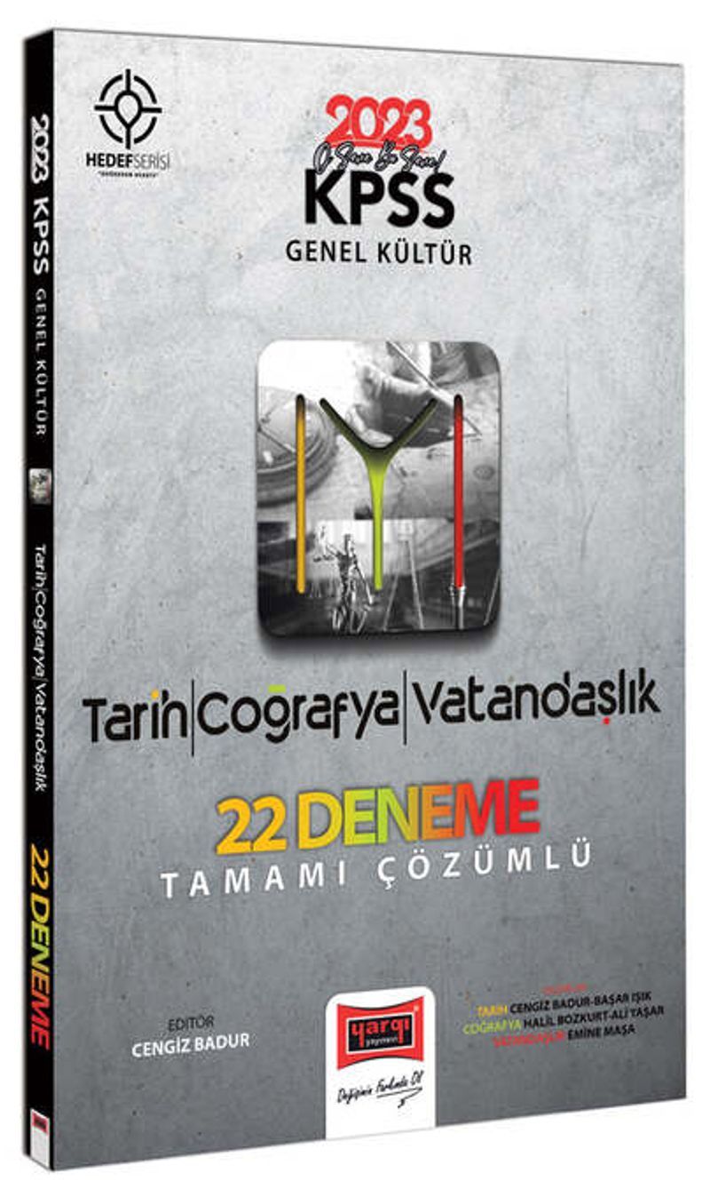 2023 KPSS Hedef Serisi IYI Genel Kültür (Tarih-Coğrafya-Vatandaşlık) Tamamı Çözümlü 22 Deneme Sınavı