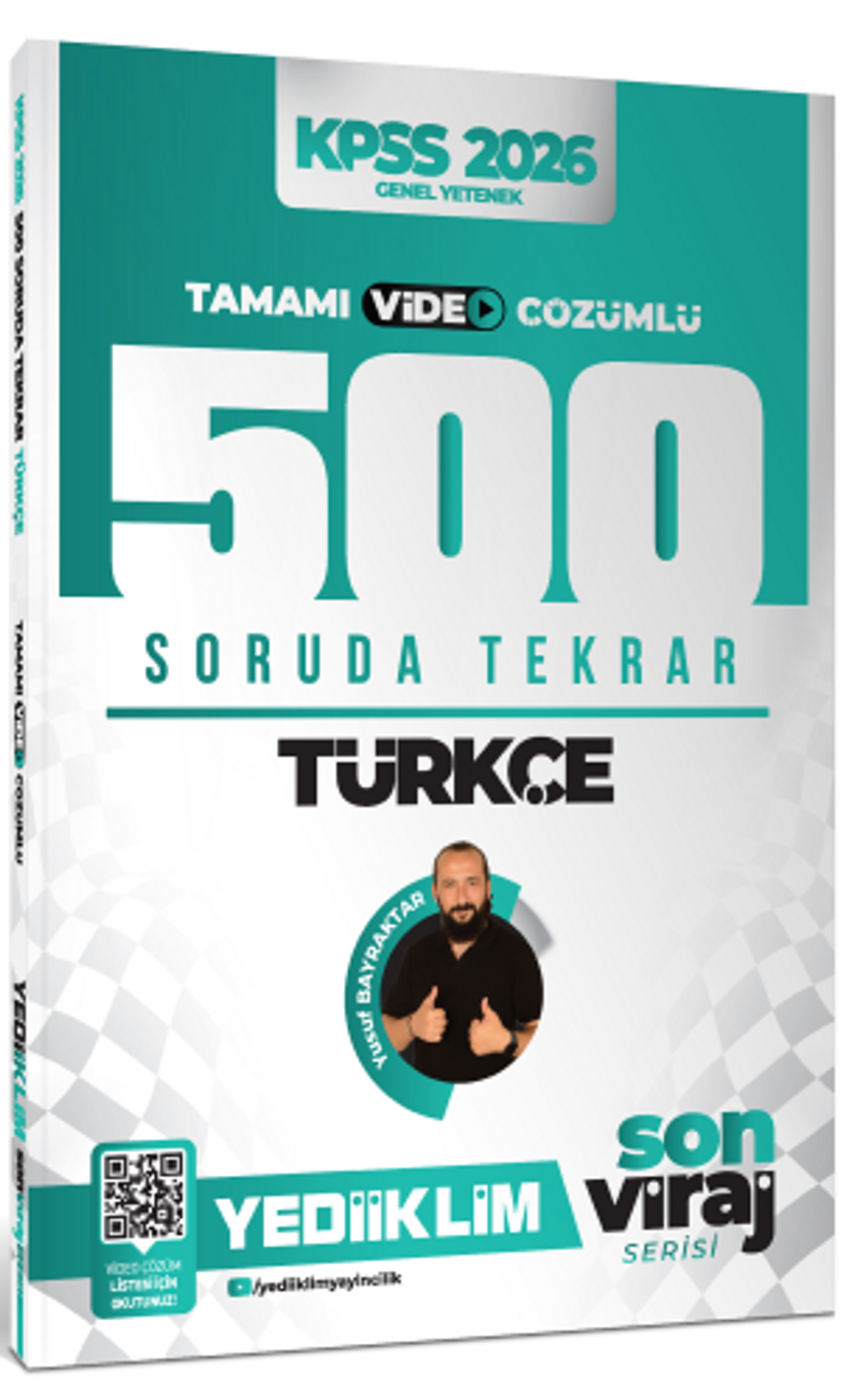 2026 KPSS Son Viraj Serisi Türkçe Tamamı Video Çözümlü 500 Soruda Genel Tekrar Kampı