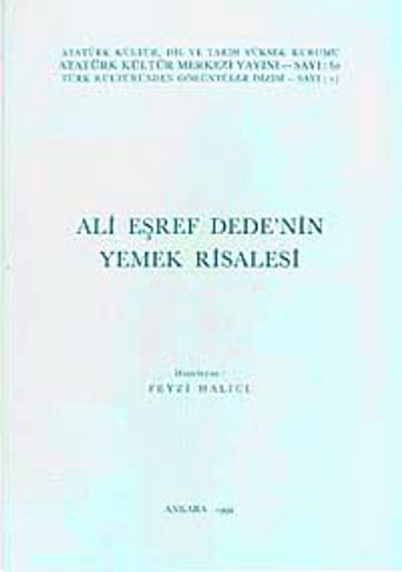 Ali Eşref Dede'nin Yemek Risalesi