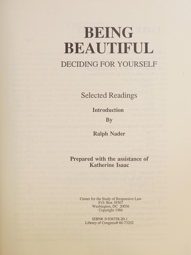Being beautiful
