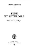 Dire et interdire