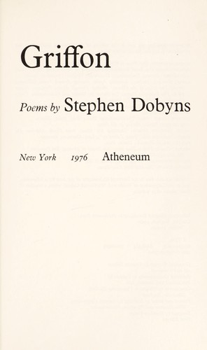 Griffon : poems