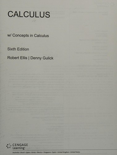 CALCULUS W/CONCEPTS IN CALCULUS