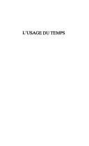 L' usage du temps