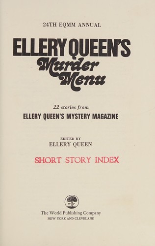 Ellery Queens Murder Menu