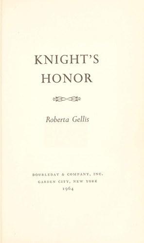 Knight's honor.