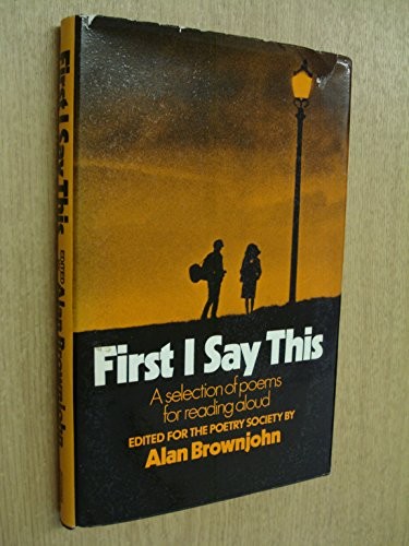 First I say this