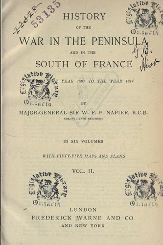 History of the War in the Peninsula and in the South of France