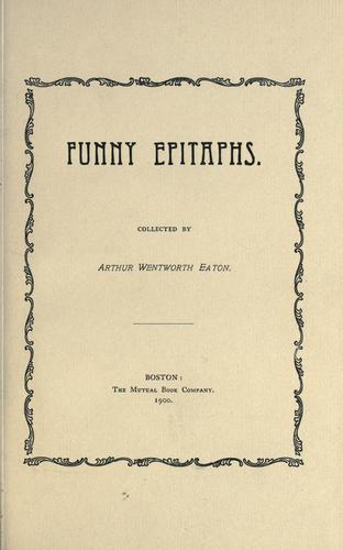 Funny epitaphs