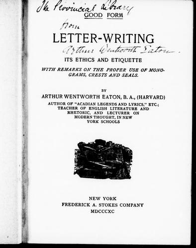 Letter-writing