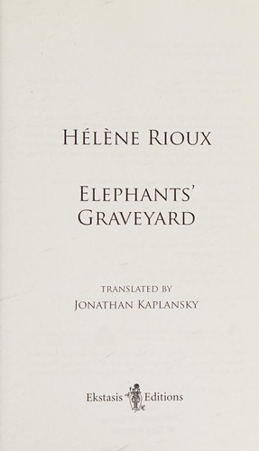 Elephants' graveyard
