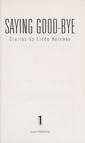 Saying good-bye