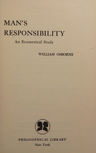 Man's responsibility