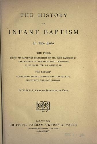 Thoughts upon infant-baptism