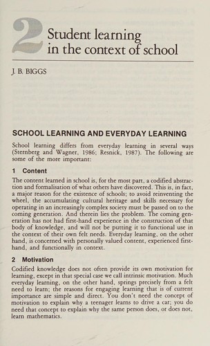 Teaching for learning