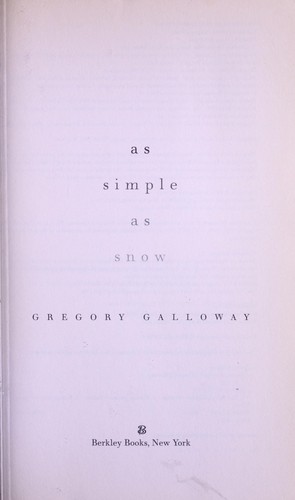 As simple as snow