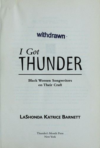 I got thunder