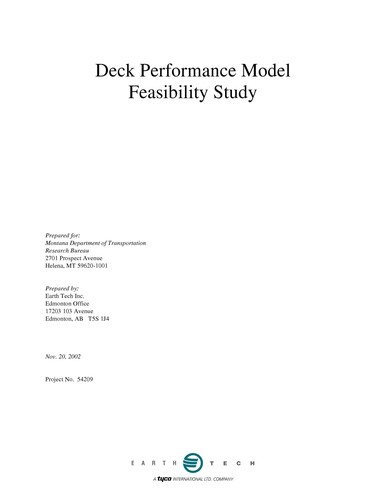 Deck performance model feasibility study