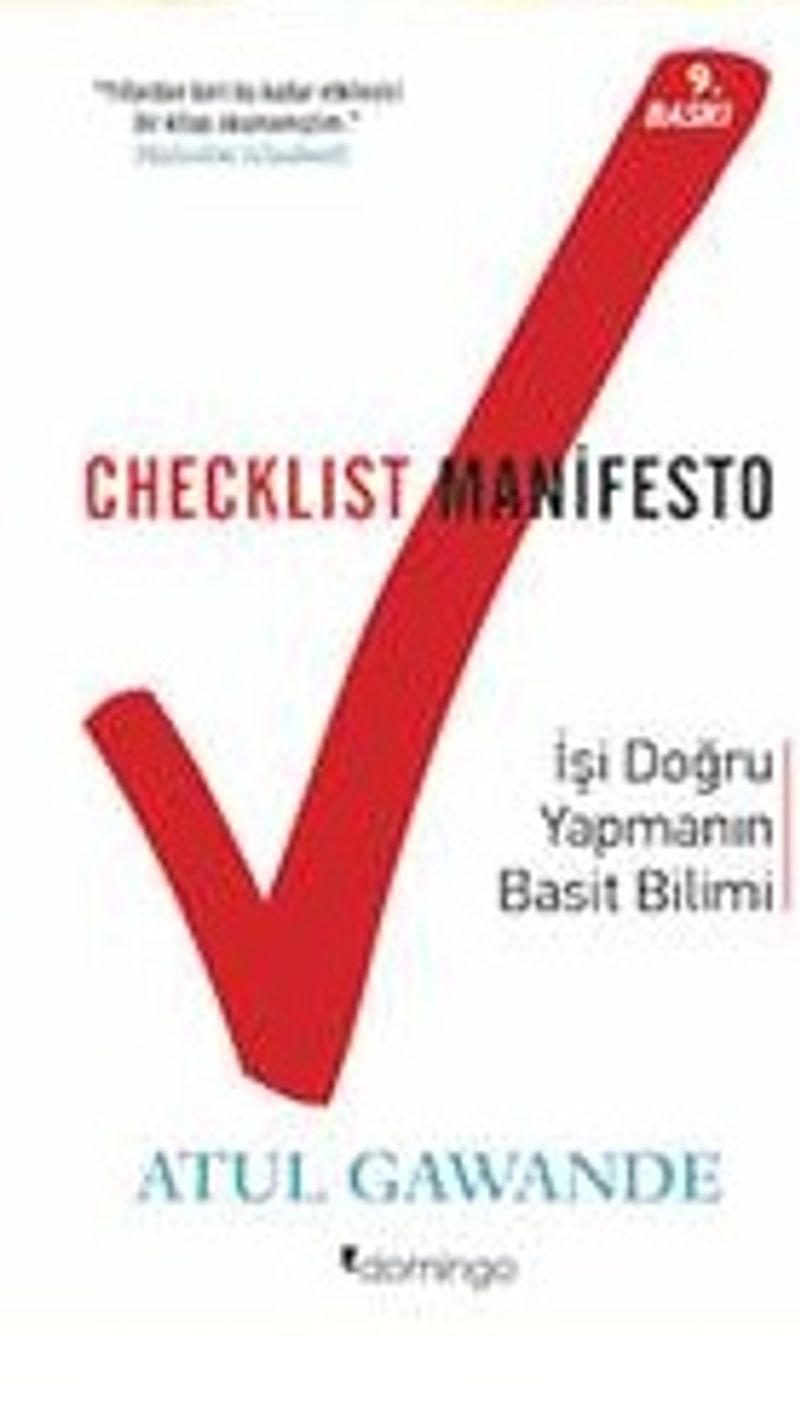 Checklist Manifesto  İşler Nasıl Doğru Yapılır