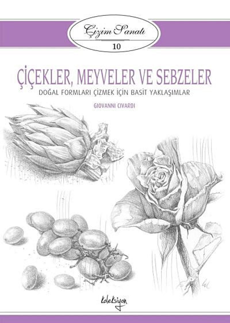 Çiçekler, Meyveler ve Sebzeler / Çizim Sanatı 10  Doğal Formları Çizmek İçin Basit Yaklaşımlar