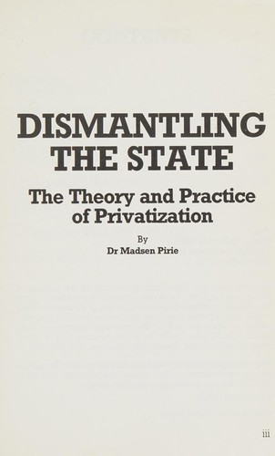 Dismantling the state
