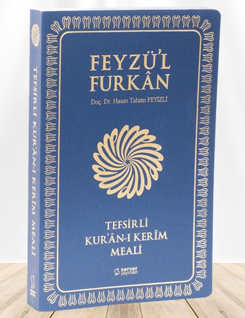 Feyzü'l Furkan Tefsirli Kur'an-ı Kerim Meali (Büyük Boy - İnce Cilt) (Lacivert)