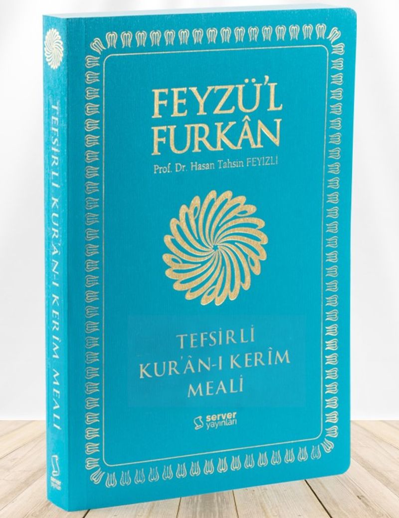 Feyzü'l Furkan Tefsirli Kur'an-ı Kerim Meali (Büyük Boy - İnce Cilt) (Turkuaz)