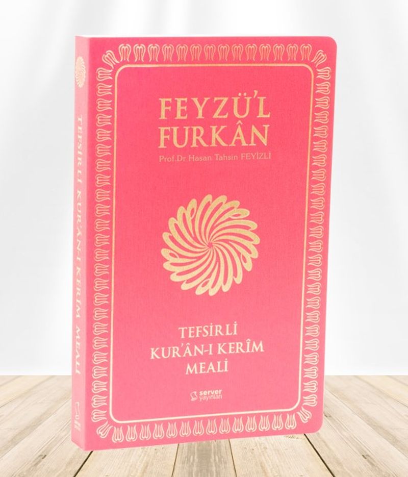 Feyzü'l Furkan Tefsirli Kur'an-ı Kerim Meali  (Orta Boy - İnce Cilt) Fuşya