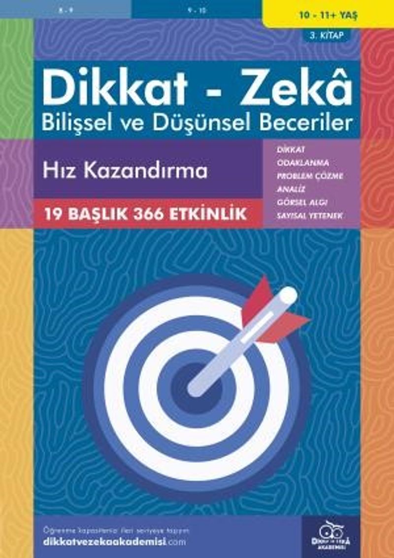 Hız Kazandırma (10 - 11 Yaş 3. Kitap, 366 Etkinlik) / Dikkat - Zeka Bilişsel ve Düşünsel Beceriler