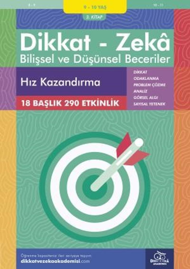 Hız Kazandırma (9 - 10 Yaş 3. Kitap, 290 Etkinlik) / Dikkat - Zeka Bilişsel ve Düşünsel Beceriler