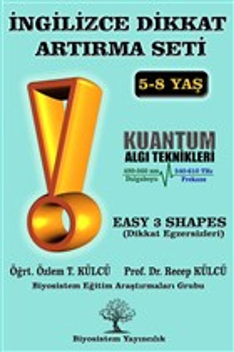 İngilizce Dikkat Artırma Seti 3. Kitap   Easy 3 Shapes (Dikkat Egzersizleri)
