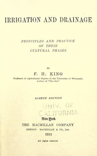 Irrigation and drainage