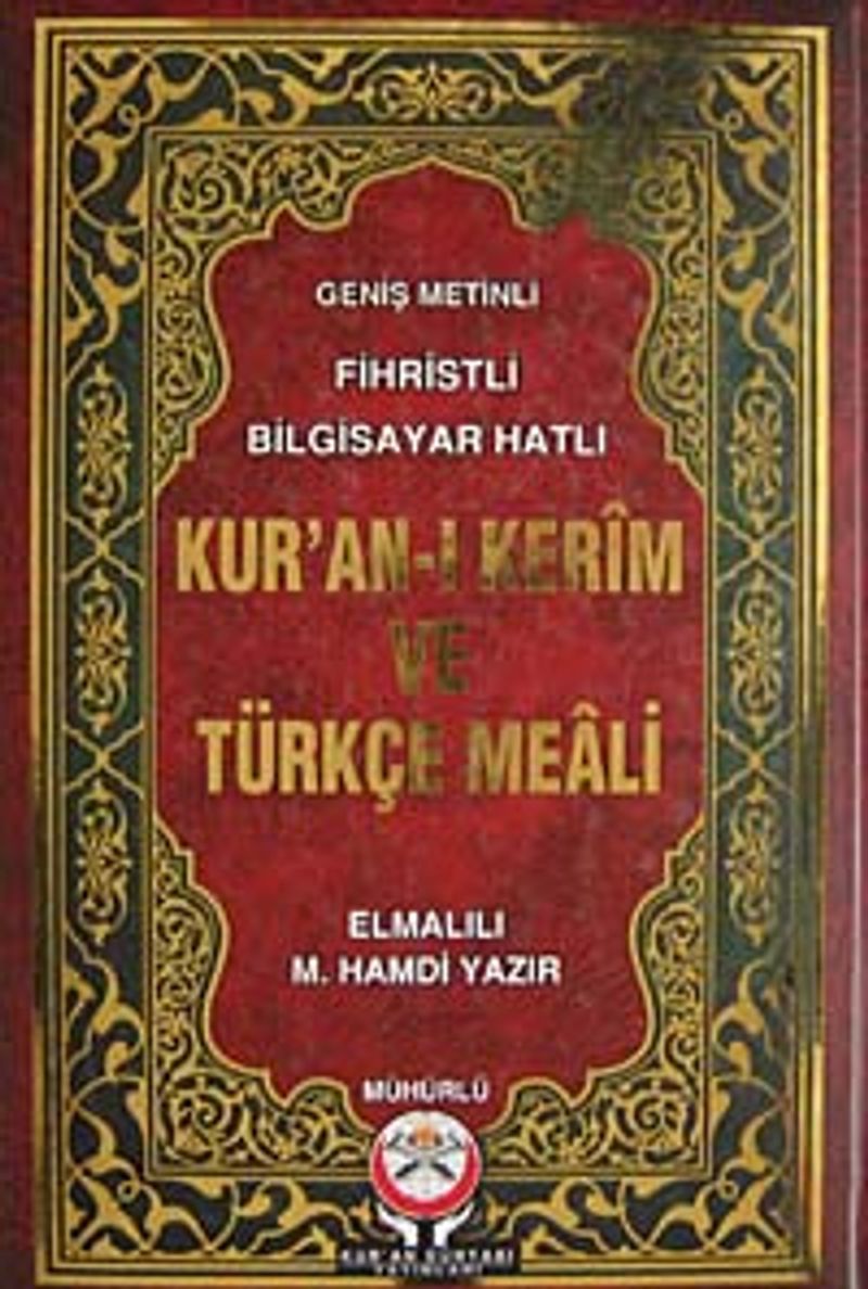 Kur'an-ı Kerim ve Türkçe Meali Orta Boy  Fihristli - Bilgisayar Hatlı - Geniş Metinli