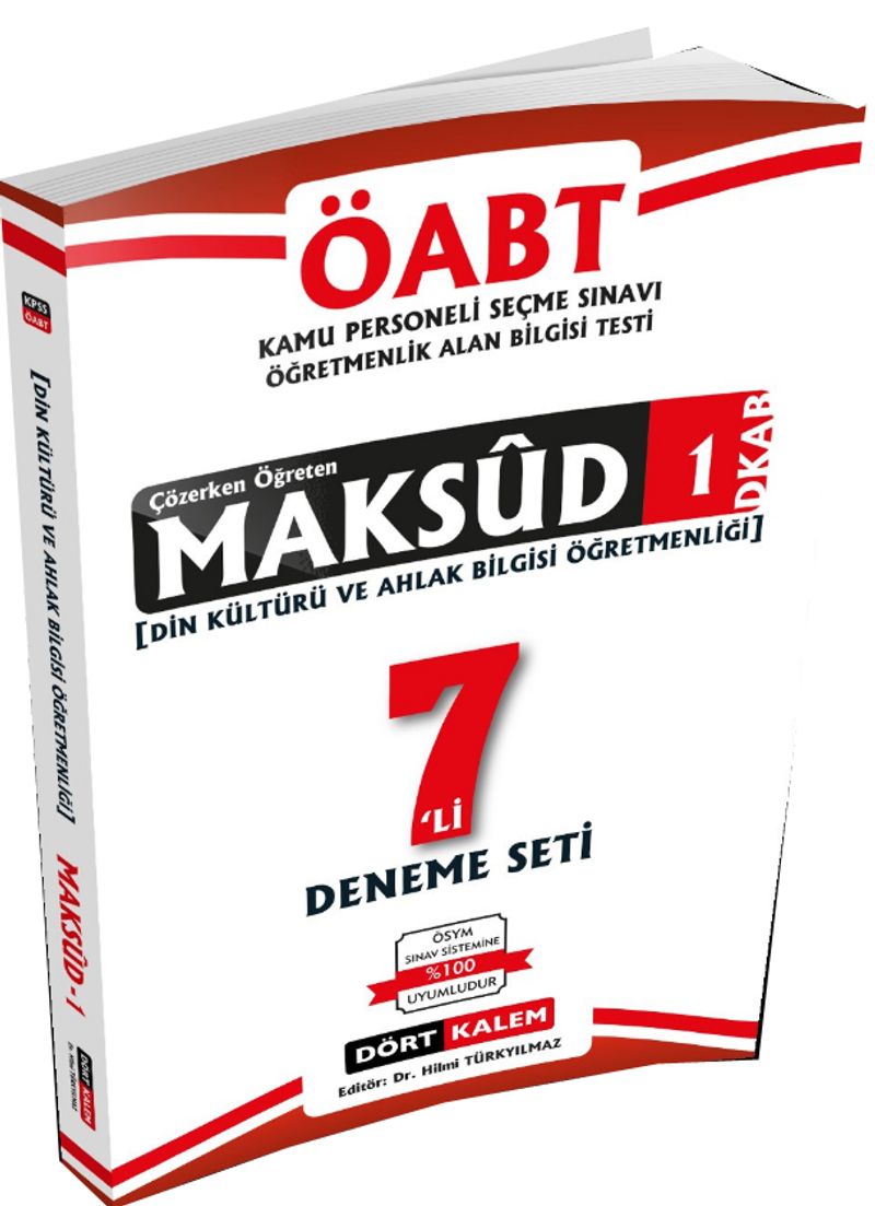 Maksud 1 ÖABT Din Kültürü ve Ahlak Bilgisi Öğretmenliği Tamamı Çözümlü 7'li Deneme Seti