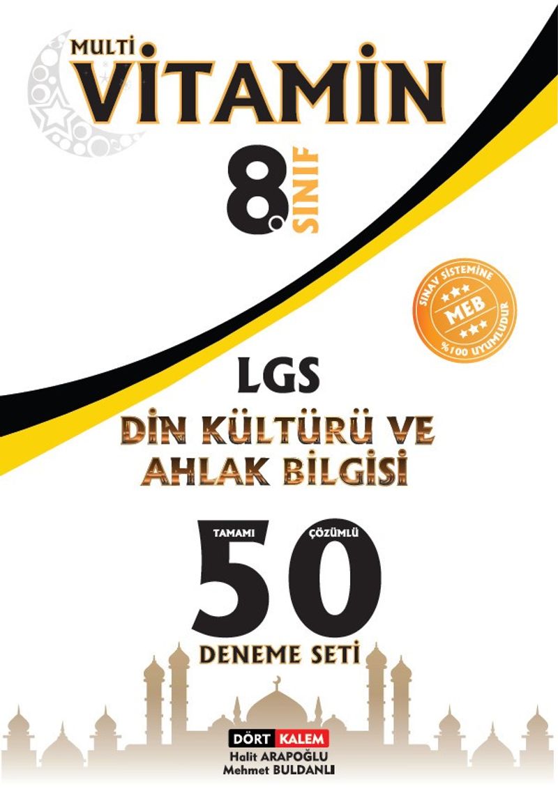 Multivitamin 8. Sınıf LGS Din Kültürü ve Ahlak Bilgisi Tamamı Çözümlü 50 Deneme Seti