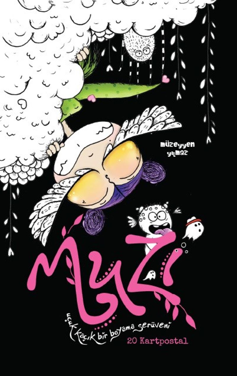 Muzi Kartpostal Boyama Kitabı (20 Kartpostal)  Uçuk Kaçık Bir Boyama Serüveni