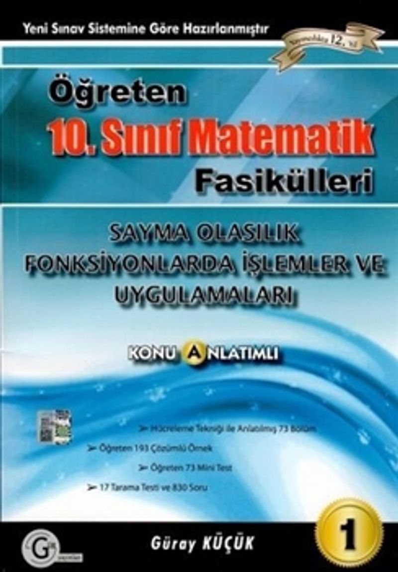 Öğreten 10. Sınıf Matematik Fasikülleri 1 / Sayma Olasılık Fonksiyonlarda İşlemler ve Uygulamaları Konu Anlatımlı