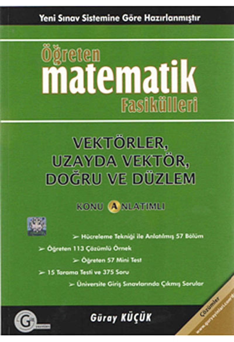 Öğreten Matematik Fasikülleri Vektörler Uzayda Vektör, Doğru Ve Düzlem / Konu Anlatımlı