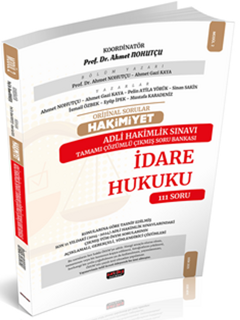 Orijinal Sorular Hakimiyet Adli Hakimlik Sınavı İdare Hukuku Çıkmış Soru Bankası