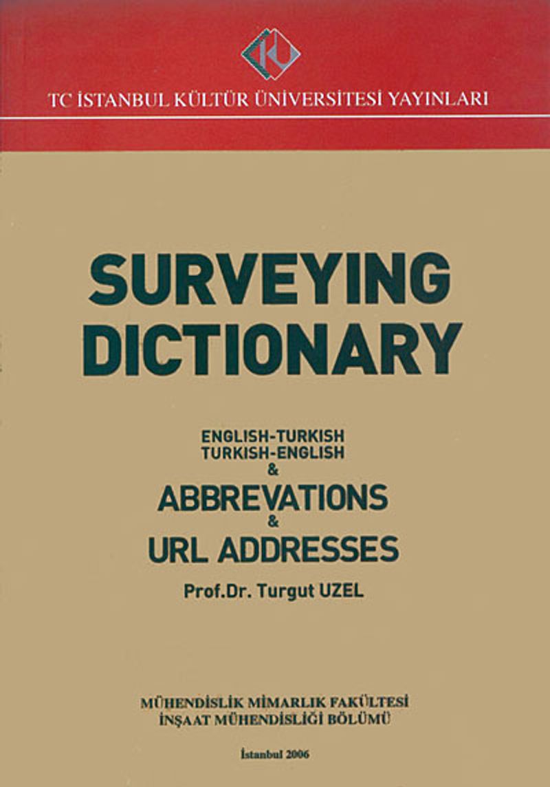 Surveying Dictionary - Abbreviations, URL Addresses English-Turkish, Turkish-English
