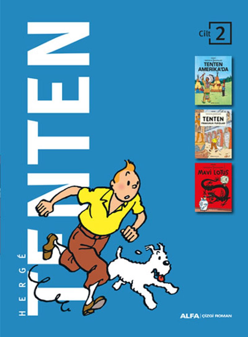 Tenten Cilt: 2 (Ciltli)  Tenten Amerika'da - Tenten Firavunun Puroları - Mavi Lotus
