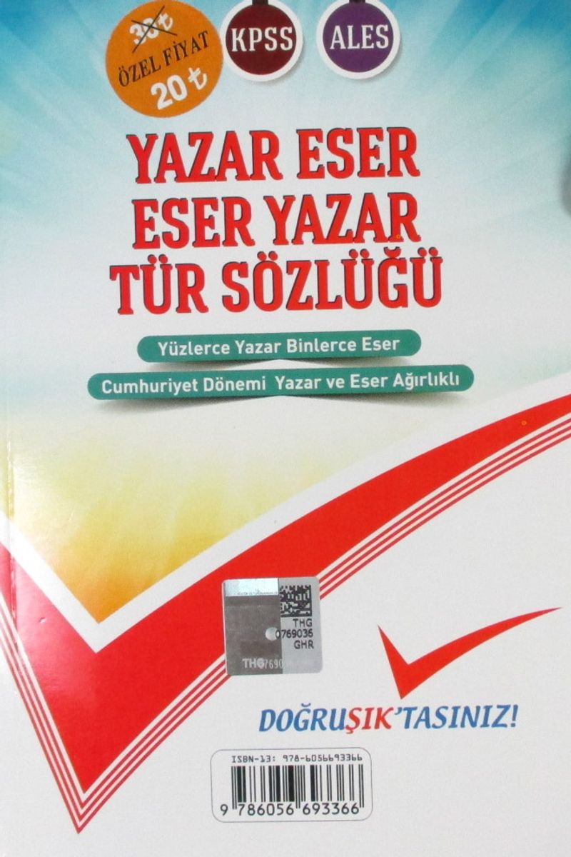 Türk Edebiyatı Roman Özetleri  Yazar Eser - Eser Yazar Tür Sözlüğü (Tek Kitap)