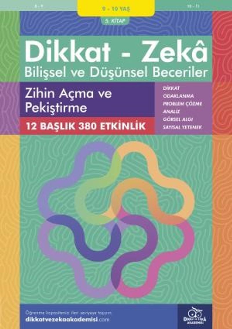 Zihin Açma ve Pekiştirme (9 - 10 Yaş 5. Kitap, 380 Etkinlik) / Dikkat - Zeka  Bilişsel ve Düşünsel Beceriler